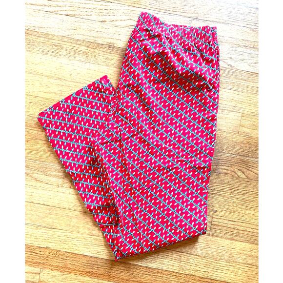 Holiday Lights Lounge Pants Medium NWT Men Red - Picture 2 of 8